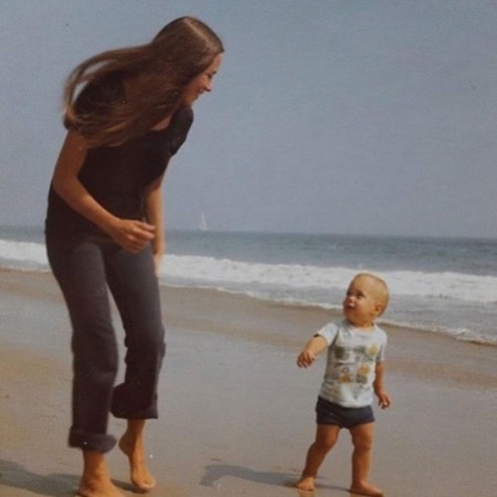 Marcheline Bertrand and Angelina Jolie.